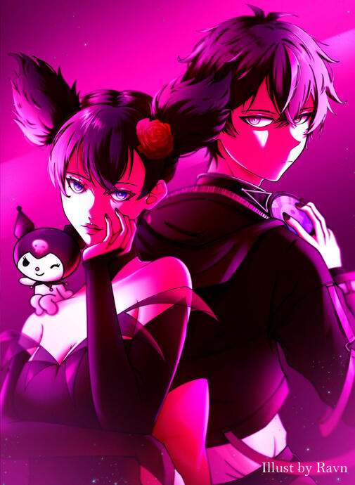 Kuromi x Kurumi Nui x Kurode (Fanart)